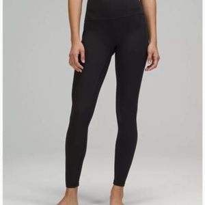 Lululemon Align leggings in black. No pockets, 23”, mid rise
